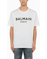 Balmain - Crew-neck T-shirt With Logo - Lyst