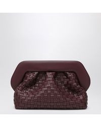 THEMOIRÈ - Plum-Coloured Woven Bios Clutch Bag - Lyst