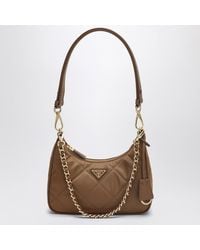 Prada - Mini borsa re-edition 1995 chaîne color brandy - Lyst