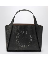 Stella McCartney - Borsa grande stella logo effetto invecchiato - Lyst