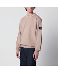 Stone Island - Crewneck Sweatshirt With Old Garment-Dyed Treatment - Lyst