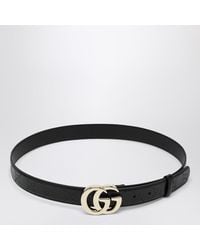 Gucci - Slim Gg Milano Leather Belt - Lyst