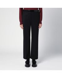 Prada - Gabardine Trousers With Belt - Lyst