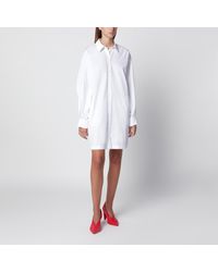 Loewe - Cotton Poplin Shirt Dress With Batwing Sleeves - Lyst