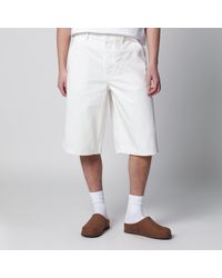 Ami Paris - Wide-Fit Cotton Twill Bermuda Shorts - Lyst