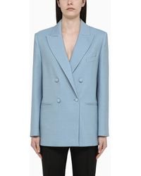 FEDERICA TOSI - Cerulean Double-breasted Jacket In Wool Blend - Lyst