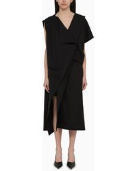 The Row - Asymmetrical Dress In Wool Blend - Lyst