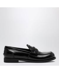 Miu Miu - Brushed Leather Loafers - Lyst