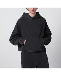 Entire studios - Washed Black Cotton Sweatshirt - Lyst
