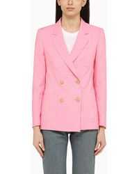 Tagliatore - Viscose And Silk Double-breasted Jacket - Lyst