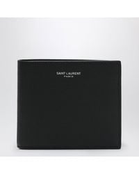 Saint Laurent - Schwarzes East/West-Portemonnaie Aus Leder - Lyst