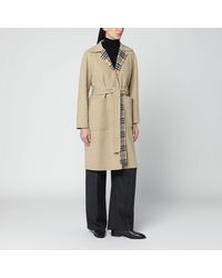 Burberry - Sand Reversible Wool Coat - Lyst