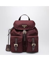 Prada - Re-Edition 1978 Kleiner Bordeauxfarbener Re-Nylon Rucksack - Lyst