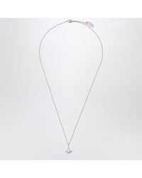 Vivienne Westwood - Collana con ciondolo orb platino con cristallo - Lyst