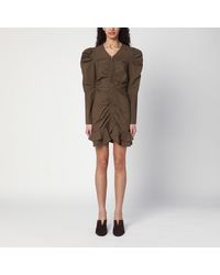 Isabel Marant - Mini-Robe Briali Avec Zip Vert Kaki - Lyst