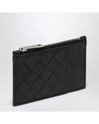 Bottega Veneta - Portacarte in pelle con motivo intrecciato - Lyst