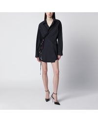 Balenciaga - Short Dress With Floral Waist Belt - Lyst