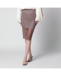ROTATE BIRGER CHRISTENSEN - Sequin Midi Skirt With Scalloped Hem - Lyst
