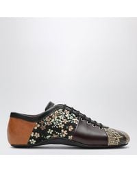 Dries Van Noten - Patchwork Leather Ballerina Sneakers - Lyst