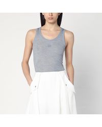 Loewe - Silk Tank Top With Anagram Logo - Lyst