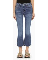 FRAME - Jeans cropped in denim - Lyst