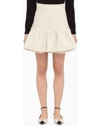Patou - Cotton Flounced Mini Skirt - Lyst