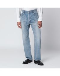 Saint Laurent - Washed-Effect Straight-Leg Jeans - Lyst
