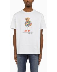 Polo Ralph Lauren - T-shirt polo bear bianca classic-fit - Lyst