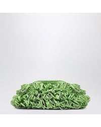 HIBOURAMA - Beatrix Apple Clutch With Raffia Fringes And Crystals - Lyst