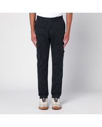 Stone Island - Cotton Trousers With Logo - Lyst