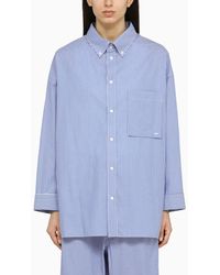 DARKPARK - /white Striped Cotton Button-down Shirt - Lyst