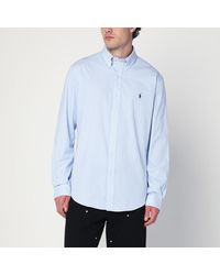 Polo Ralph Lauren - Camicia oxford a righe bianche e azzurre custom-fit - Lyst