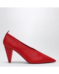 Loewe - Rote Origami Cubic Pumps Aus Leder - Lyst
