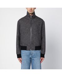 Bottega Veneta - Textured Wool Blend Bomber Jacket - Lyst