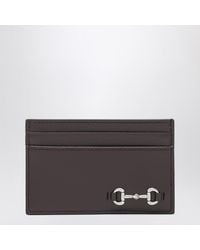 Gucci - Cocoa Cardholder With Horsebit - Lyst