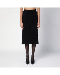 Balenciaga - Tweed Midi Skirt - Lyst