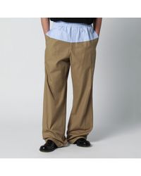 Dries Van Noten - Trousers With Contrasting Waistband - Lyst