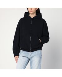 Balenciaga - Ausgewaschener Schwarzer Flipped Uni Regular Fit Zip-Hoodie - Lyst