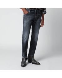 DSquared² - Slim Washed Jeans With Distressed Details - Lyst