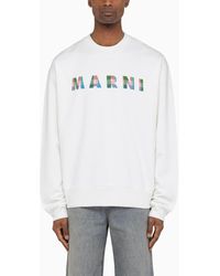 Marni - Crewneck Sweatshirt With Multicoloured Logo - Lyst