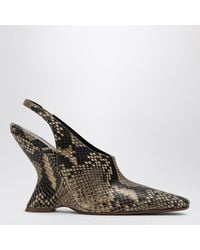 Dries Van Noten - Pumps con zeppa in pelle stampata - Lyst