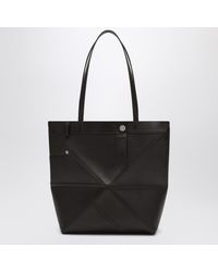 Loewe - Borsa puzzle fold panta tote media vintage brown - Lyst