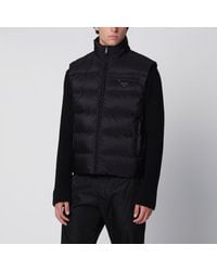 Prada - Gilet Imbottito Nero - Lyst