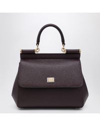 Dolce & Gabbana - Large Winecolored Sicily Hand Bag - Lyst