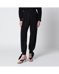 Chloé - Pleated Fluid Crêpe De Chine Trousers - Lyst