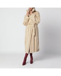 Frankie Shop - Belted Faux Fur-Effect Coat - Lyst