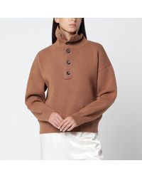 Ami Paris - Camel Wool Sweater - Lyst