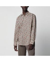Dries Van Noten - Striped Cotton Shirt With Floral Print - Lyst