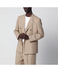 Ami Paris - Double-Breasted Virgin Wool Gabardine Jacket - Lyst