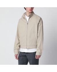 Prada - Sand-Colored Cotton Zip-Up Jacket - Lyst